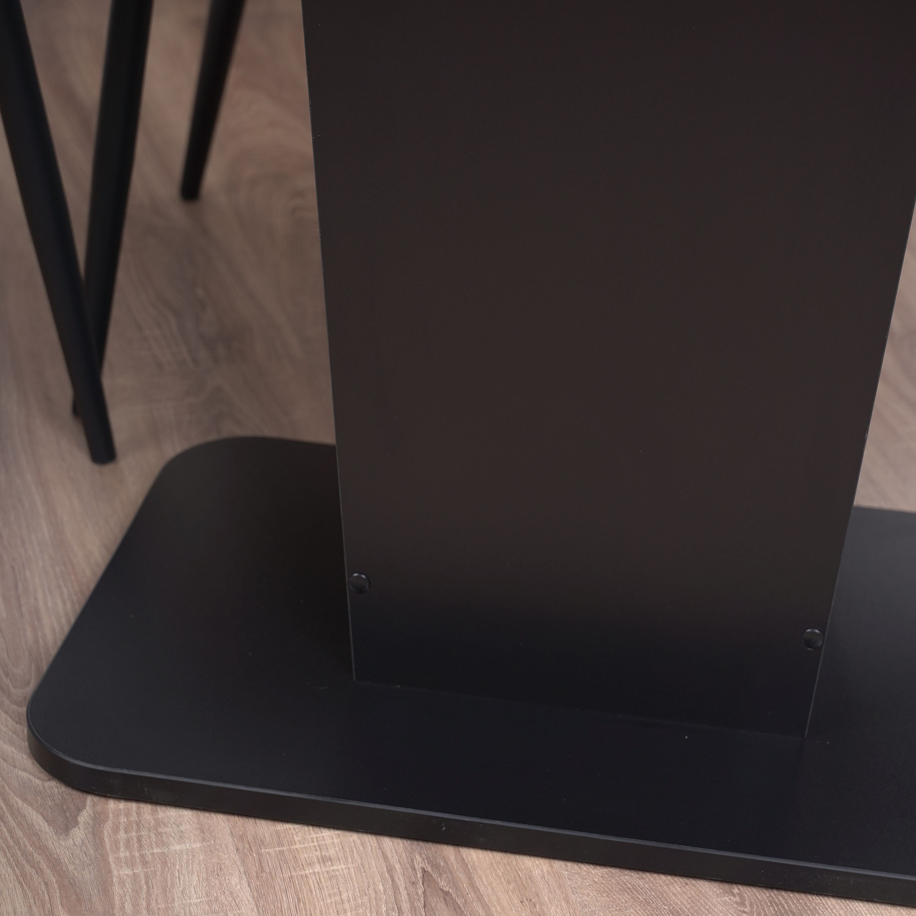 Стол раздвижной Грант 1080/1380х680х770 мм Черный, ЛДСП/Пластик HPL №3085