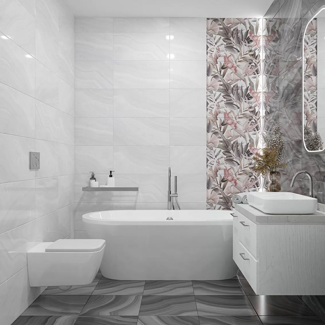 Плитка напольная Azori Acate Grey 42х42 см серая 1,23 м2