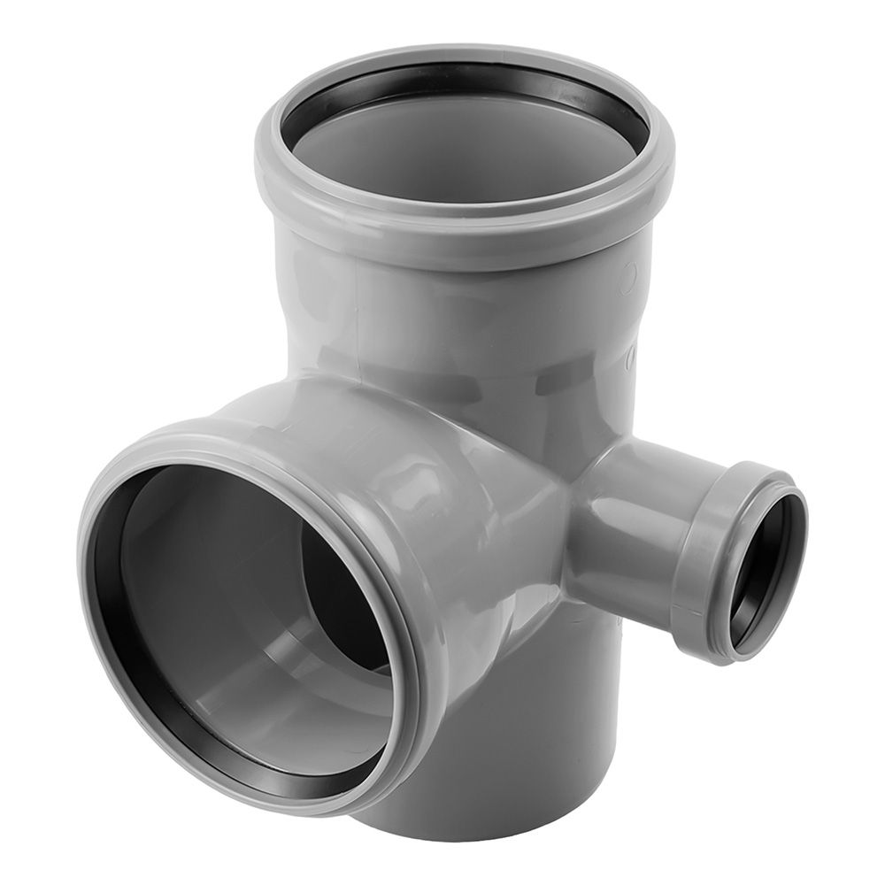 Крестовина двухплоскостная канализационная 110х110х50 мм 87° правая