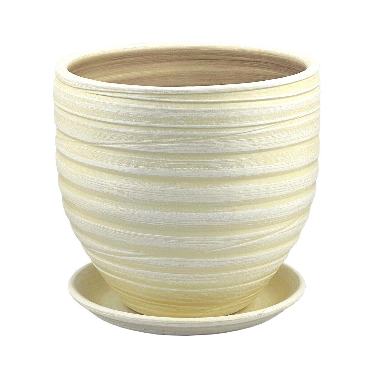 Горшок цветочный Бутон Модерн ваниль 20 см 4 л