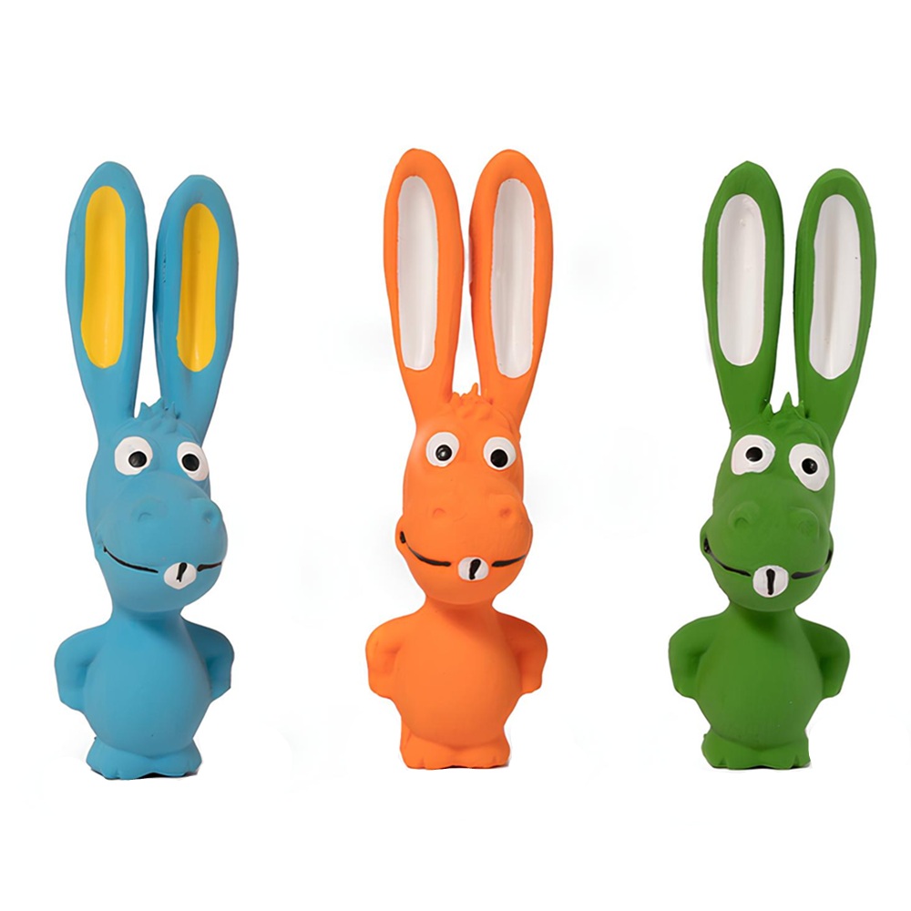 Игрушка-пищалка для собак Nunbell Ослик 17,5х6х5 см микс 262164