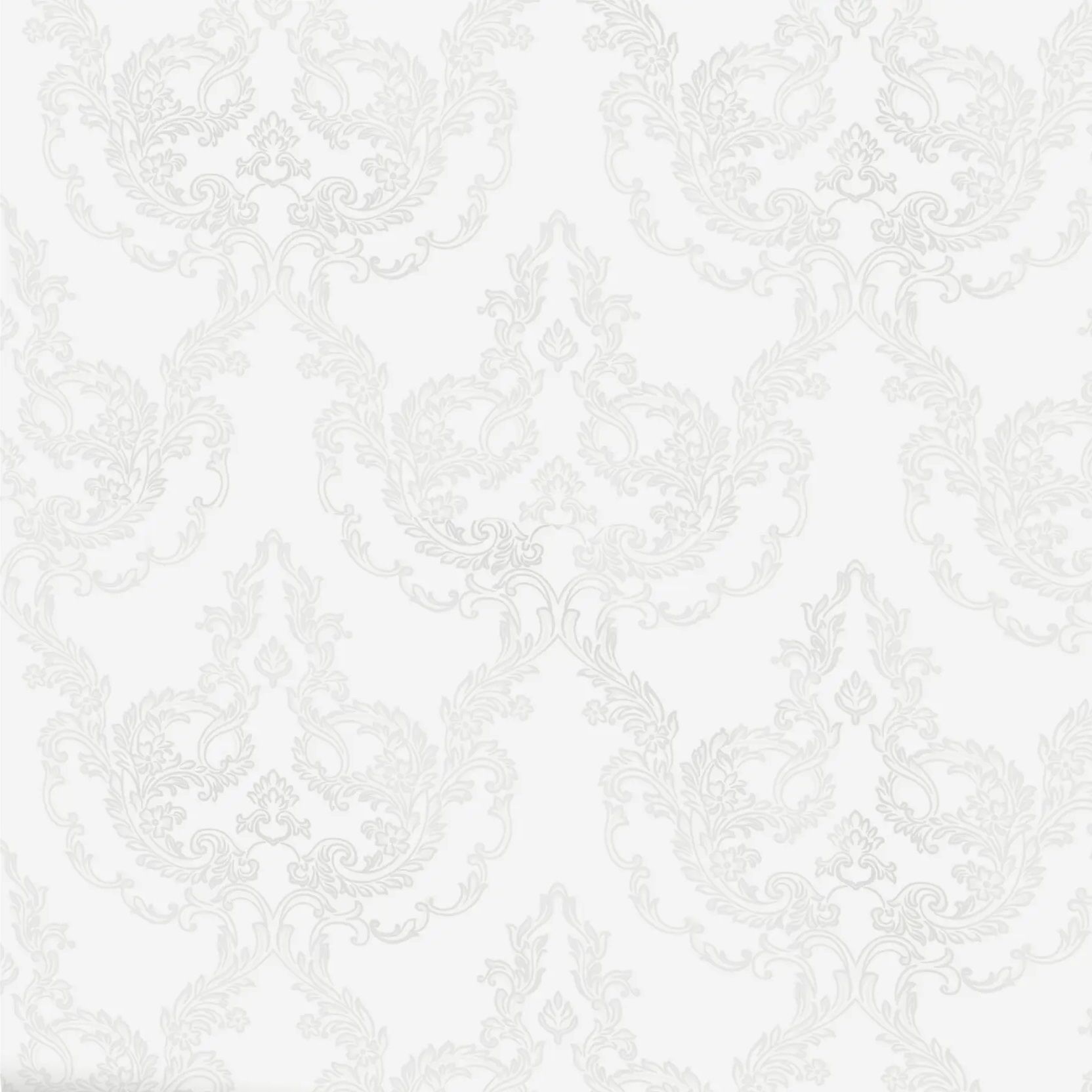Обои Erismann Sorbonne 60492-06 белые дамаск 1,06х10,05 м
