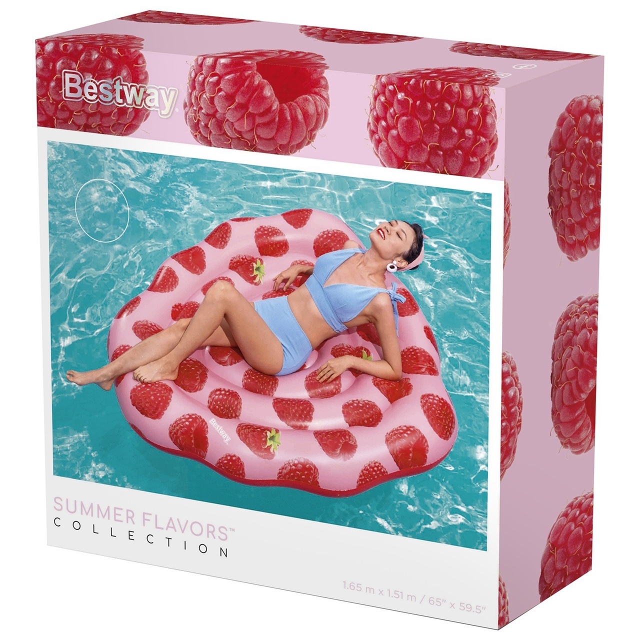 Матрас для плавания 165x151 см до 90 кг Bestway Scentsational Raspberry 43396 рем комплект