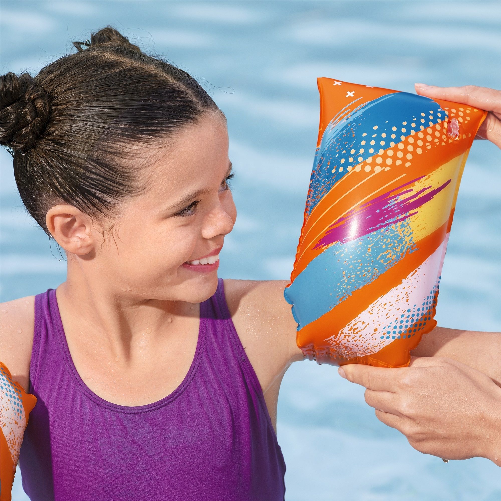 Нарукавники для плавания 30x15 см 5-12 лет Bestway Colorify ToughLite 32274