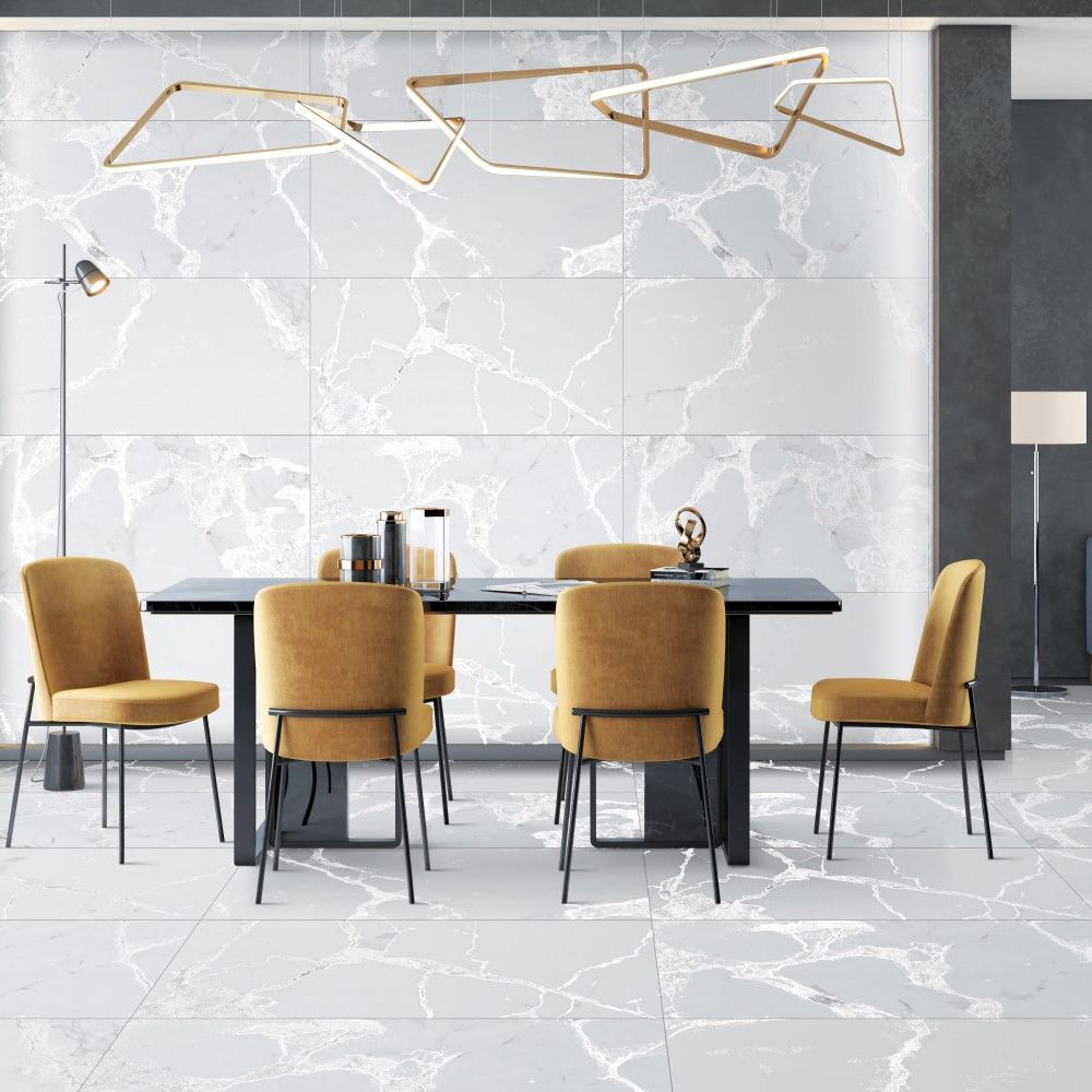 Керамогранит Realistik Feeling Statuario Carving 60х120 см белый 1,44 м2