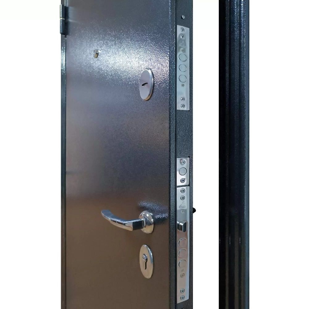 Дверь металл Паутинка антик серебро Бетон снежный 960х2050 мм L