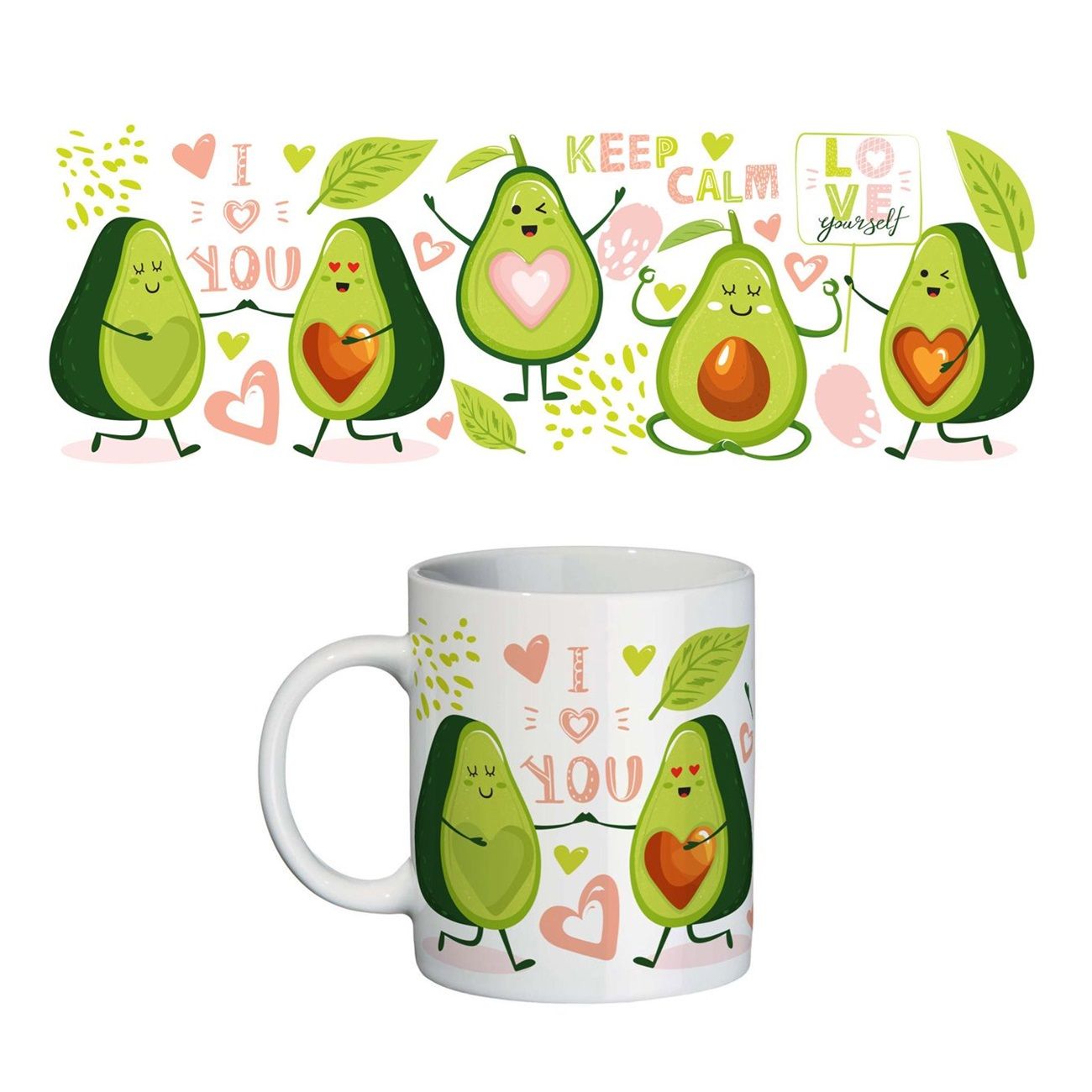 Набор посуды Авокадо Keep Calm 3 предмета