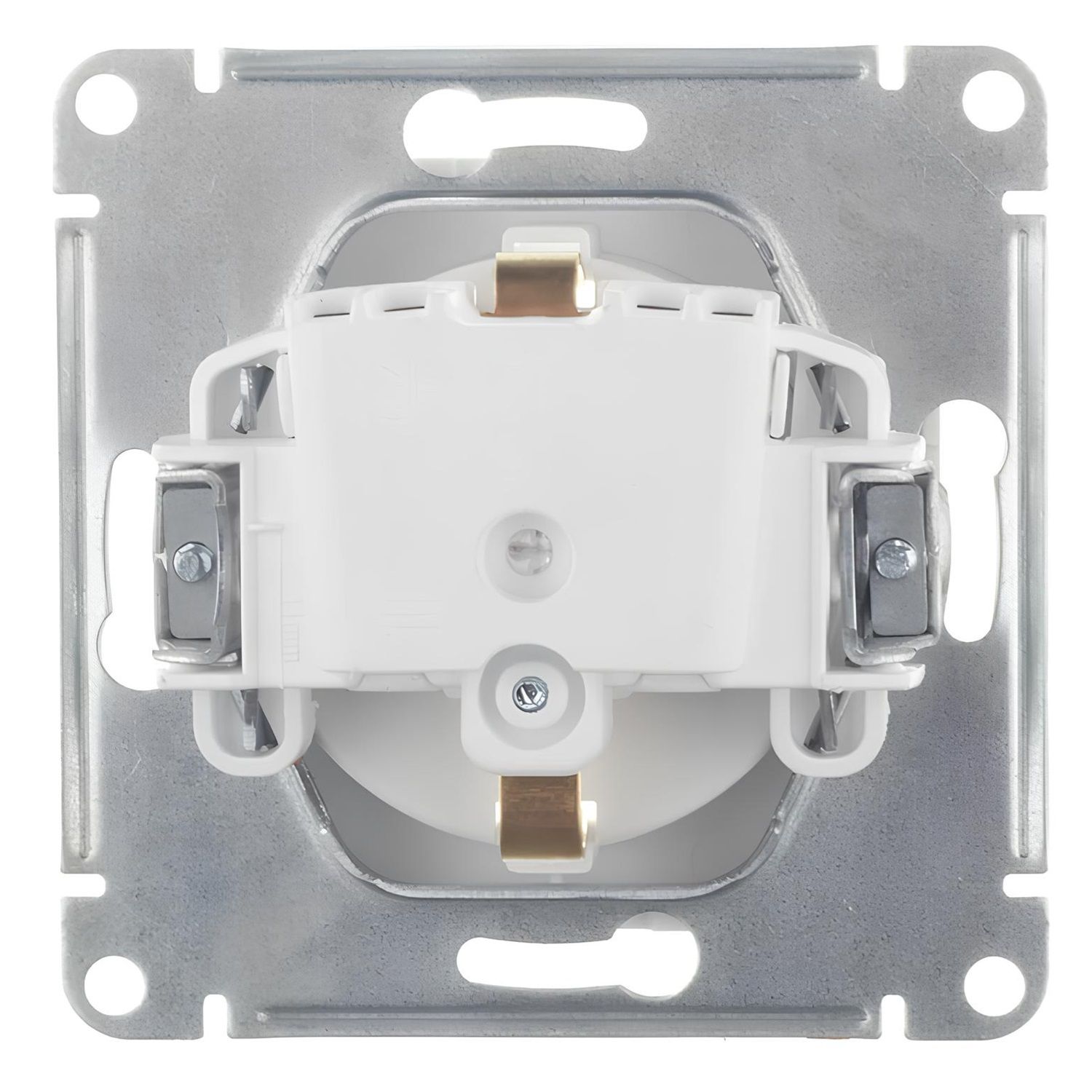 Розетка ATLASDESIGN с заземлением белый 16А SchE ATN000143