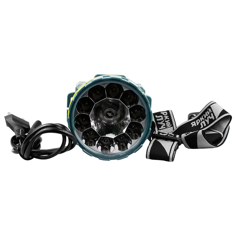 ФОНАРЬ  светодид. Механик налобный аккумуляторный 2 режима (0.5W/0.5W+10LED), зарядка 220В LH-105A ЯРКИЙ ЛУЧ
