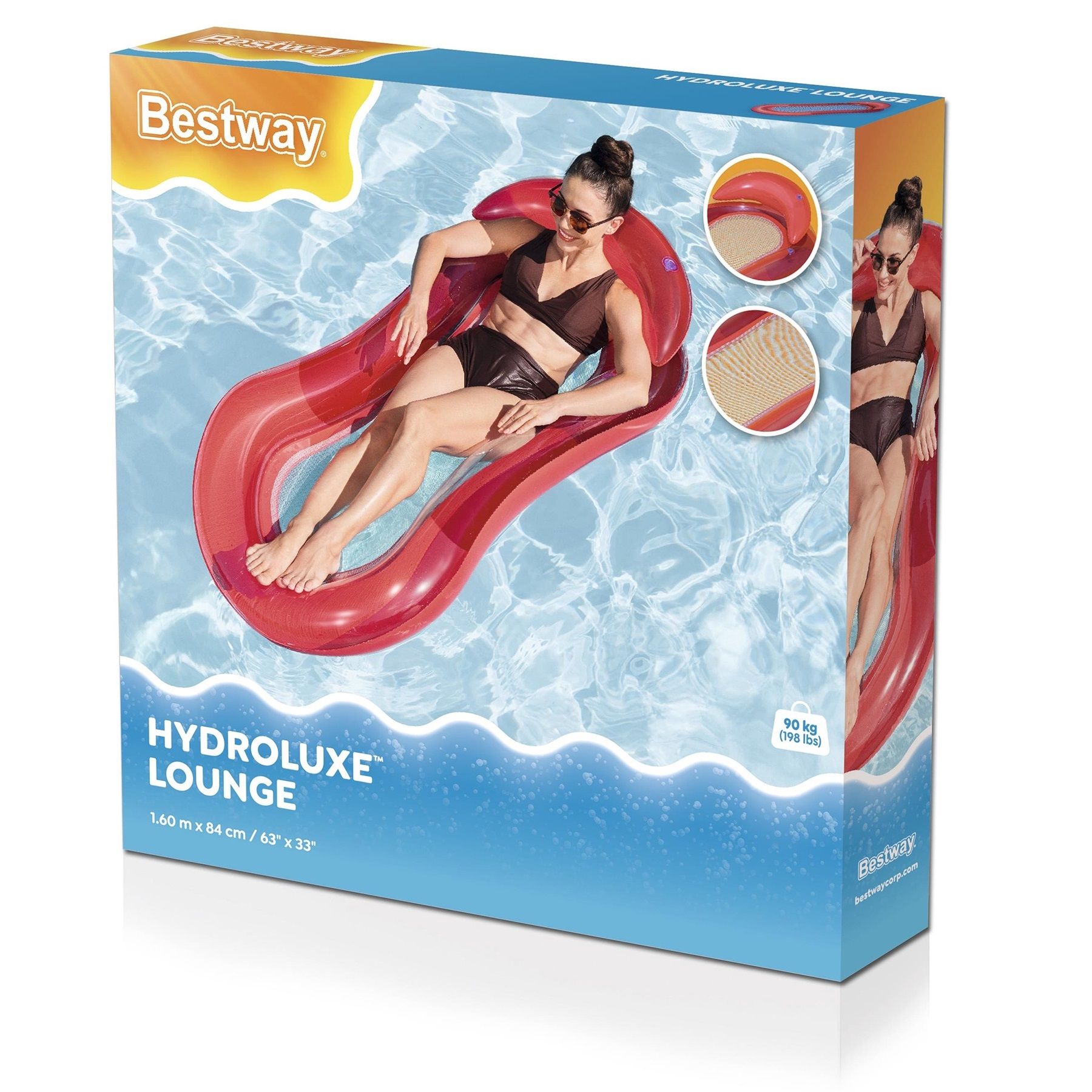 Игрушка надувная для плавания 160х84 см до 90 кг Bestway HydroLuxe Lounge 43103