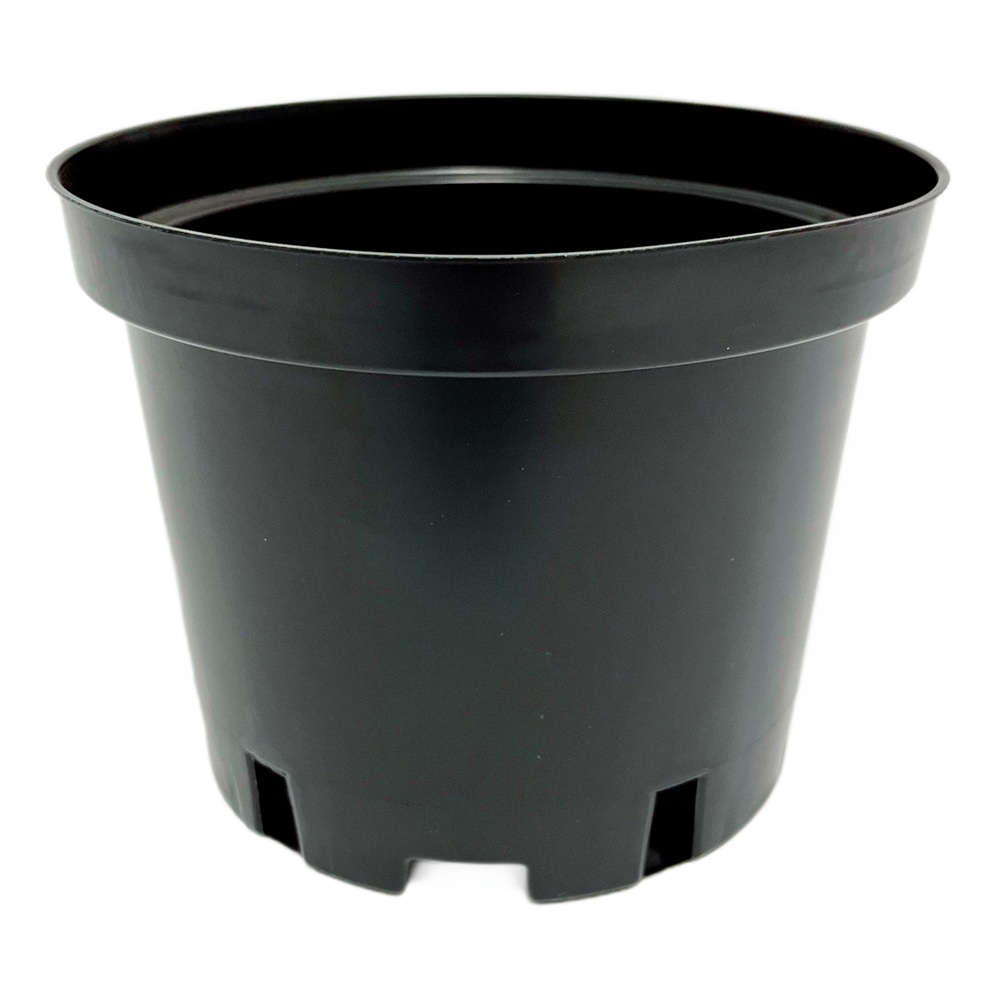 Горшок для рассады 3 л 19х15 см круглый черный твердый Амина