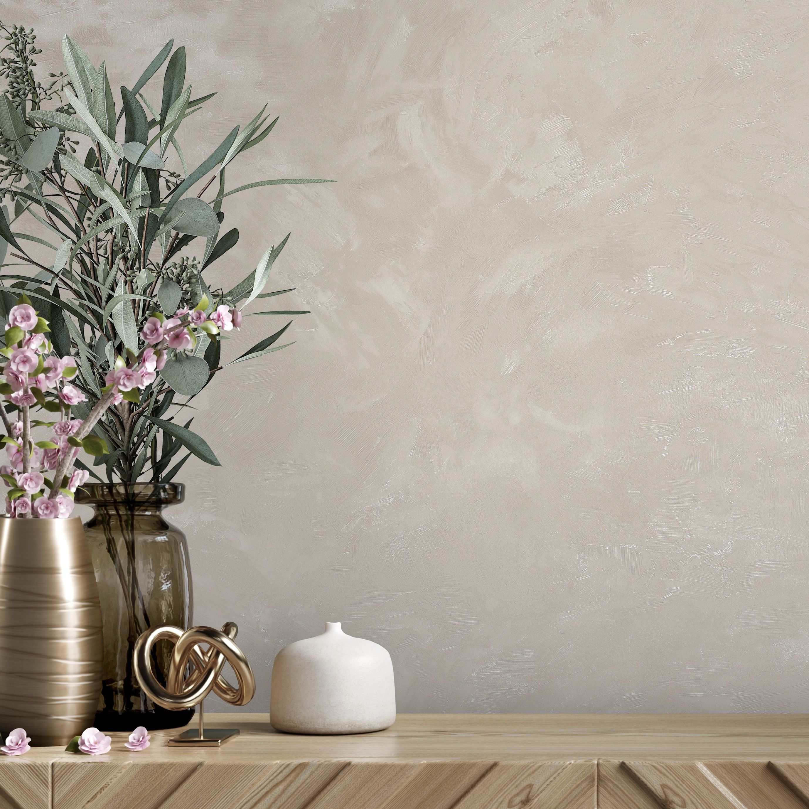 Обои Ateliero Bella 588701 бежевые штукатурка 1,06х10,05 м (6)