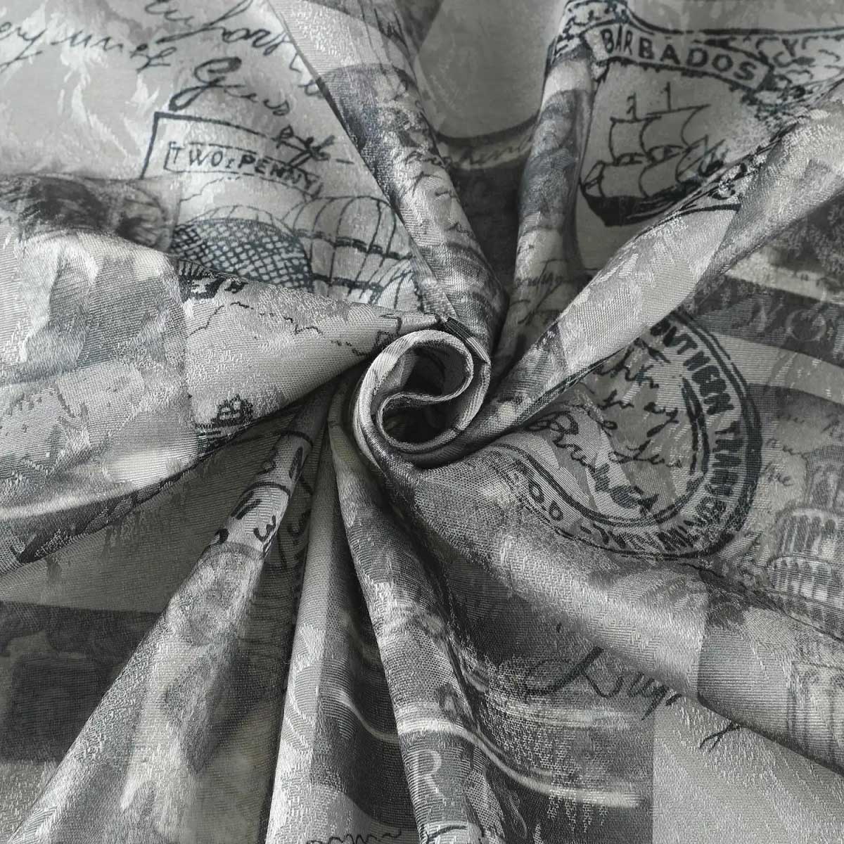 Портьера жаккард Мадди КС WB 117990 140х250см серый