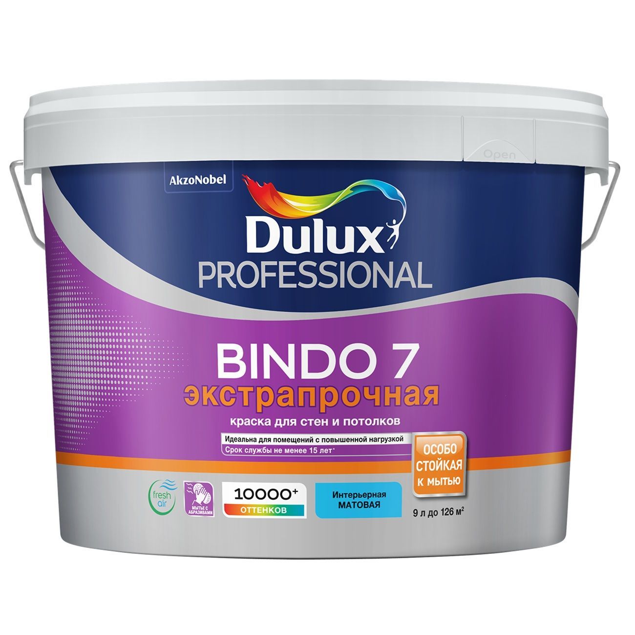 Краска латексная Dulux Professional Bindo 7 База BC матовая 9 л