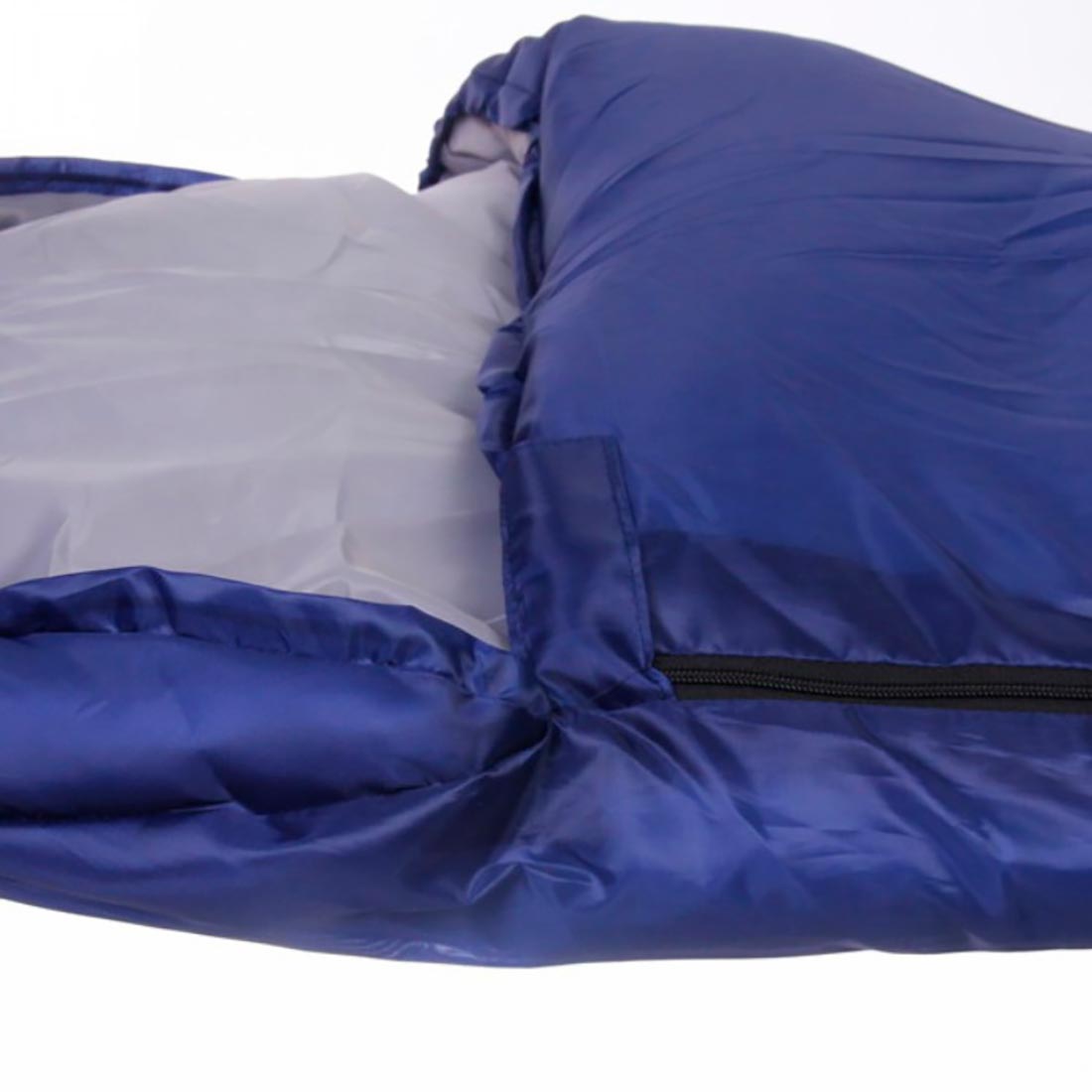 Спальный мешок Одеяло с капюшоном 210х75см 2400 гр тёмно-синий -5С