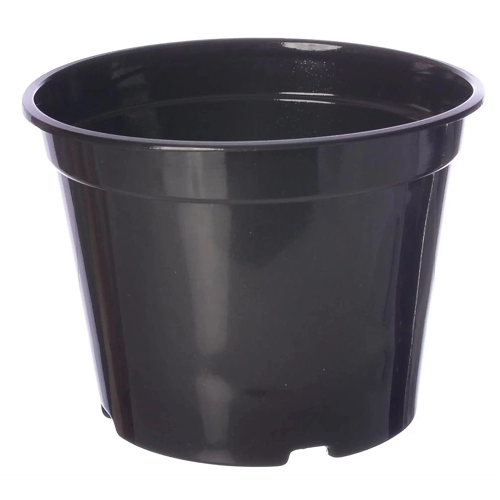 Горшок для рассады 3 л 19х15 см круглый черный мягкий Амина