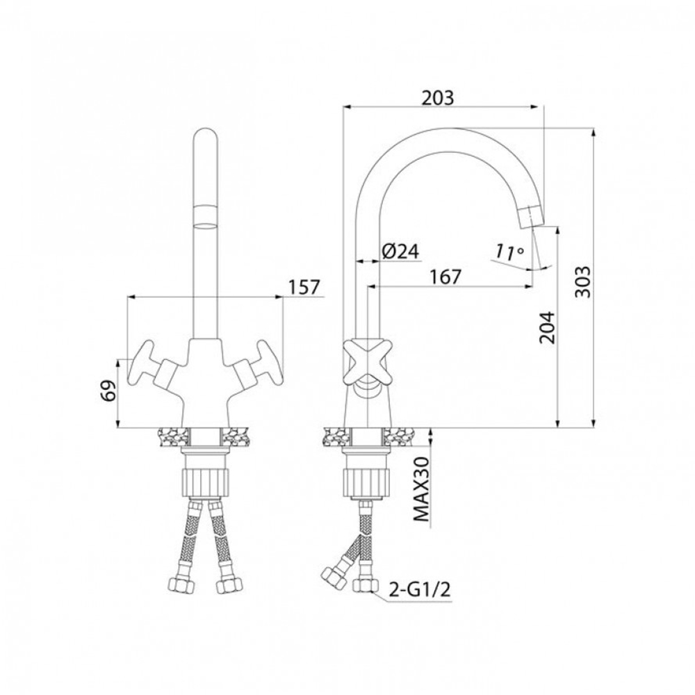 Смеситель для кухни Iddis Acros ACRSB00i05