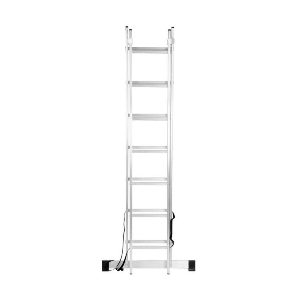 Лестница двухсекционная 7 ступеней универсальная алюминиевая 63-2-007