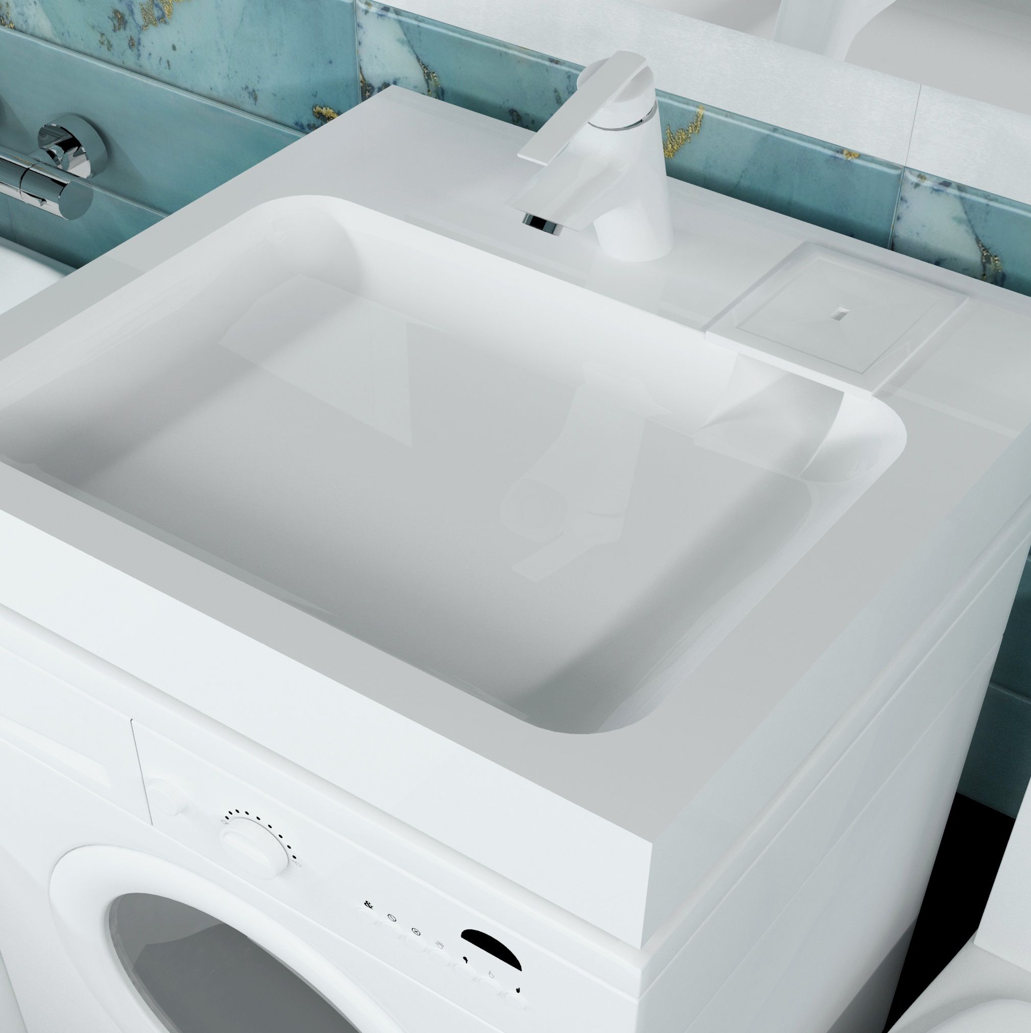 Раковина подвесная над стиральной машиной Стандарт 600х500 мм