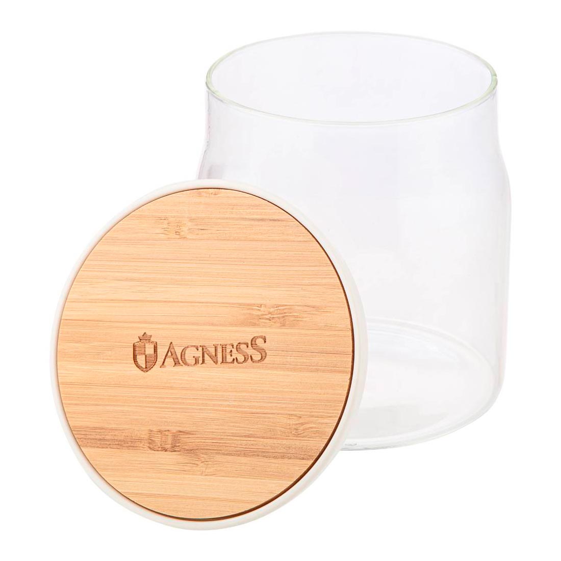 Банка для пищевых продуктов Agness Native 400 мл  886-102