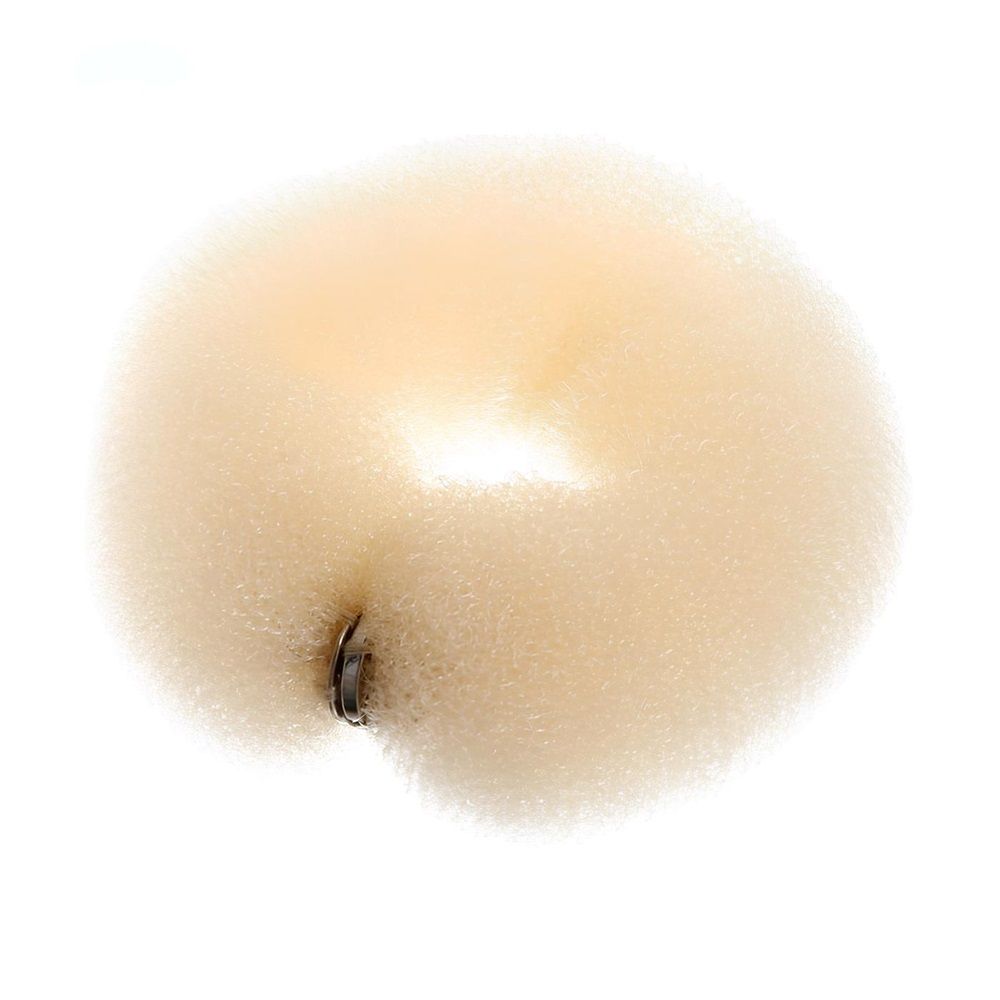 Заколка-валик для создания пучка на кнопке Стиль в деталях белая