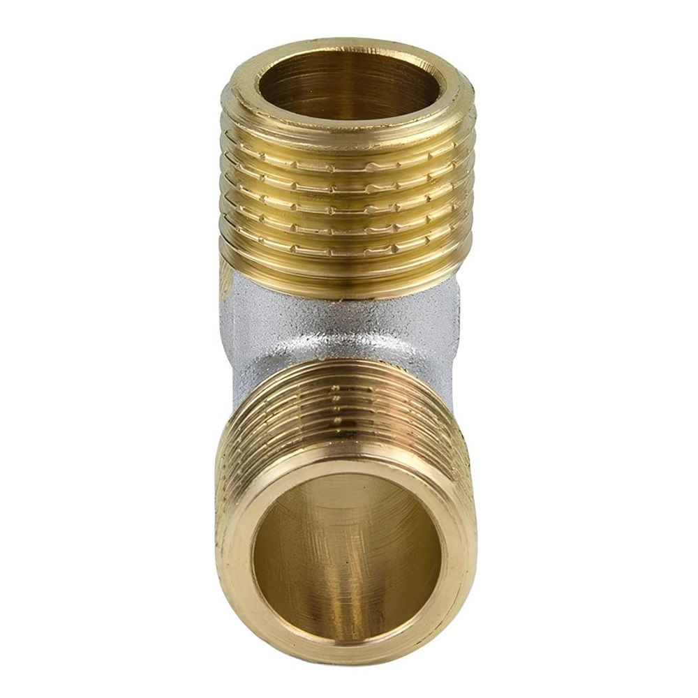 Тройник латунь никель 1/2" НР