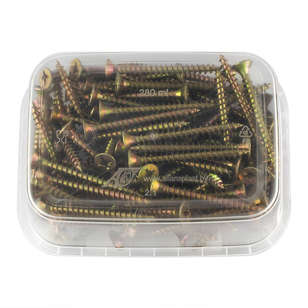 Шуруп 5х50 мм желтый цинк 100 шт