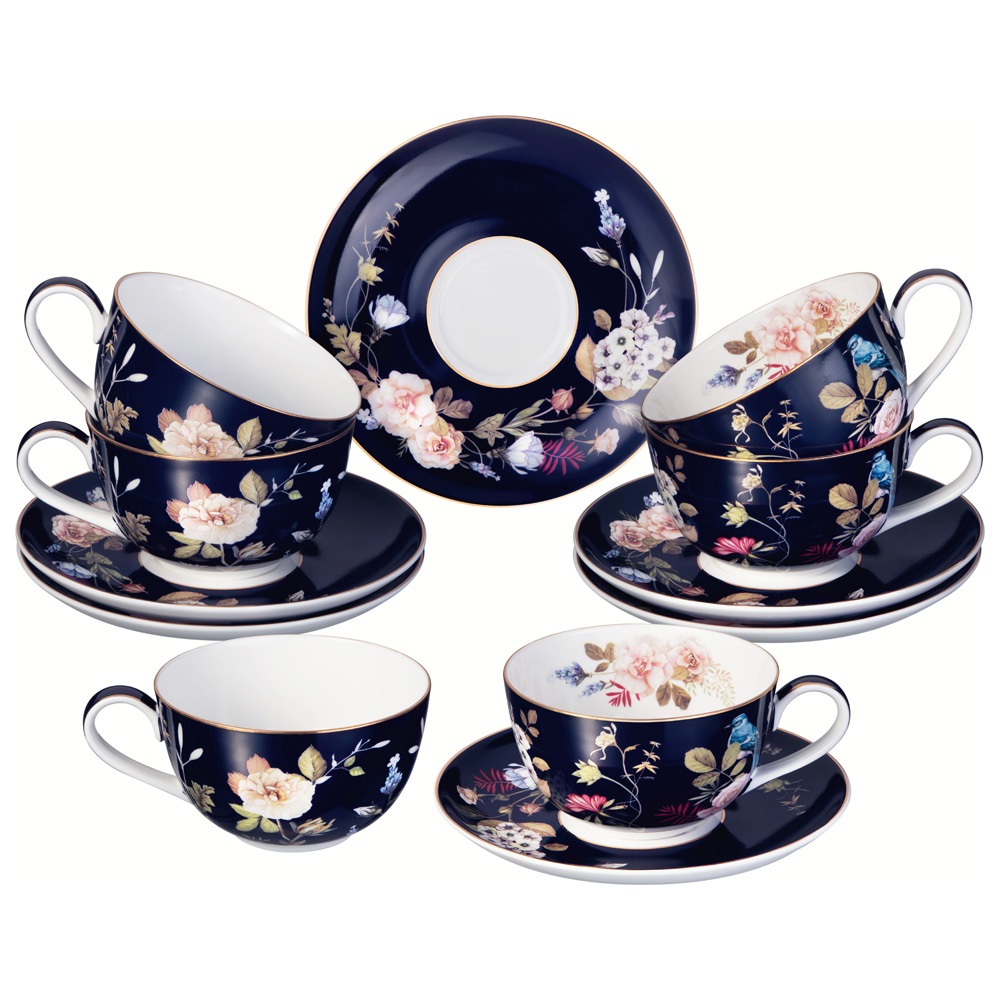 Набор чайный Lefard Кобальт на 6 персон 12 предметов 300 мл фарфор