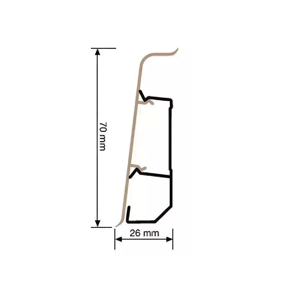 Плинтус напольный Aberhof 70 мм 2,2 м 7023 Дуб Модена