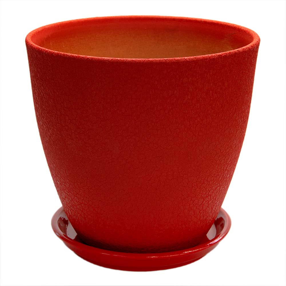 Горшок цветочный Бутон Винил красный 21 см 5,4 л