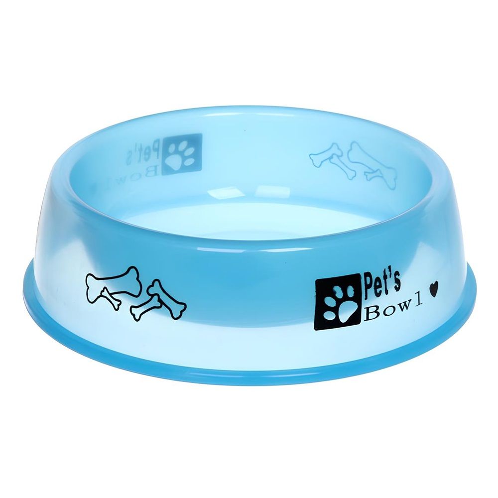 Миска пластиковая для животных Паппи 21х6 см голубая