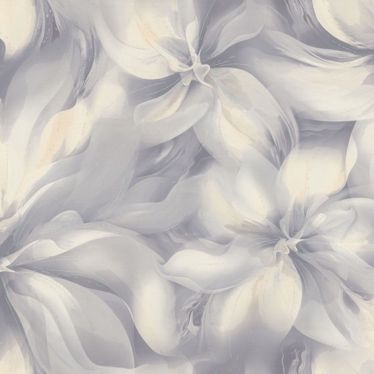 Обои Euro Decor Lilu 8082-13 светло-фиолетовые цветок крупный 1,06х10,05 м