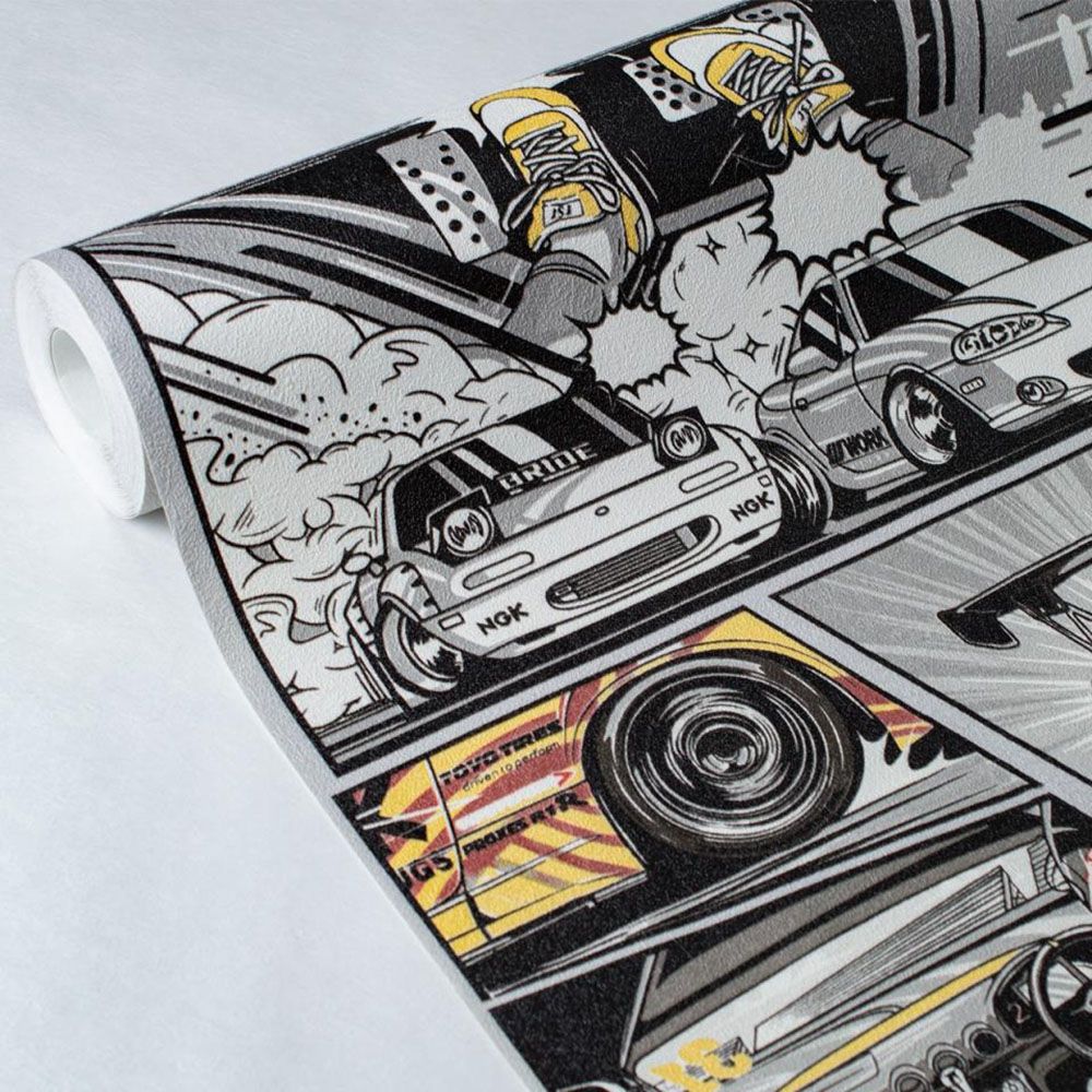 Обои Саратовские С40 Драйв 05 4027 1,05х10,05 м серый