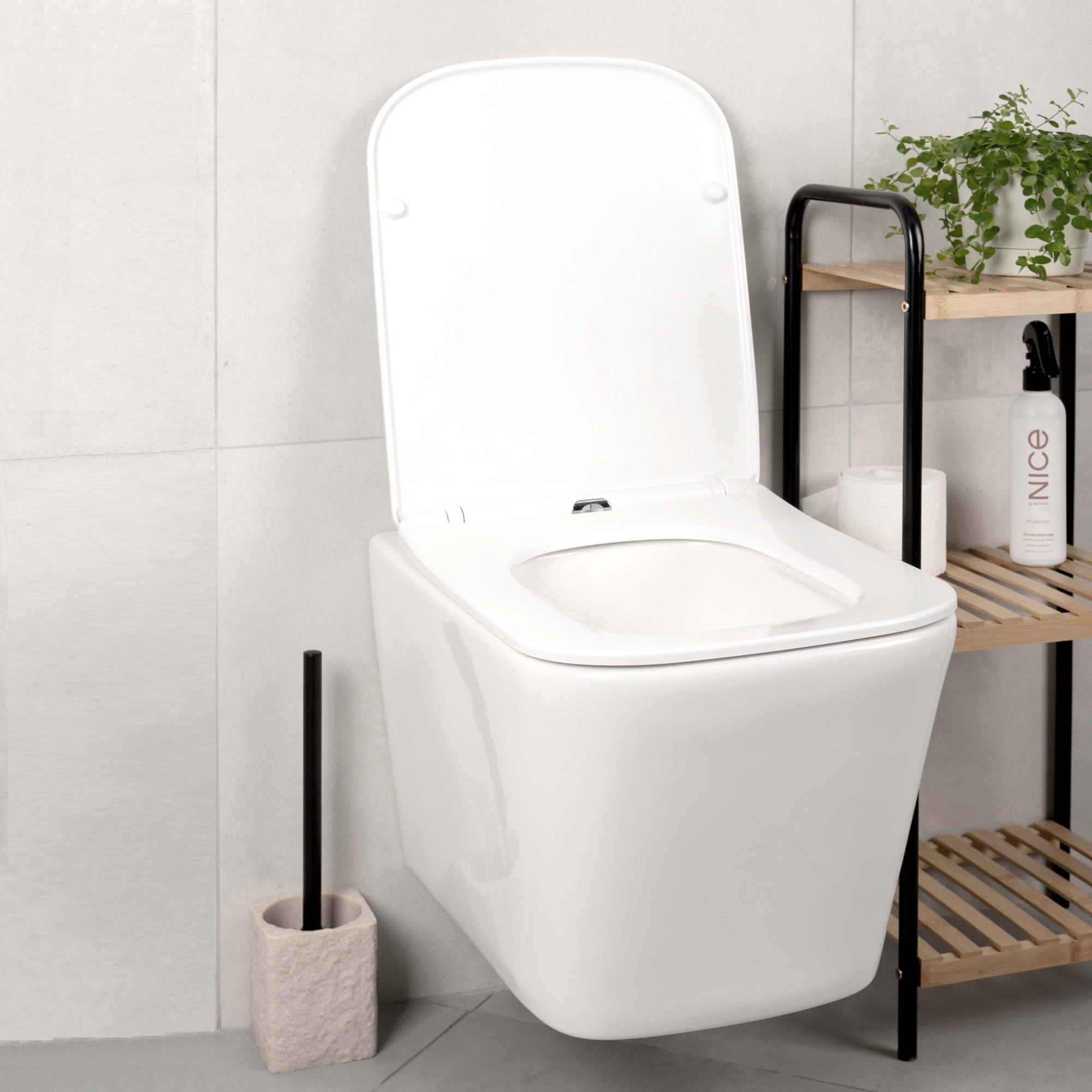 Унитаз подвесной безободковый Tokito Tatsumaki Торнадо Square 4.0 сиденье дюропласт микролифт