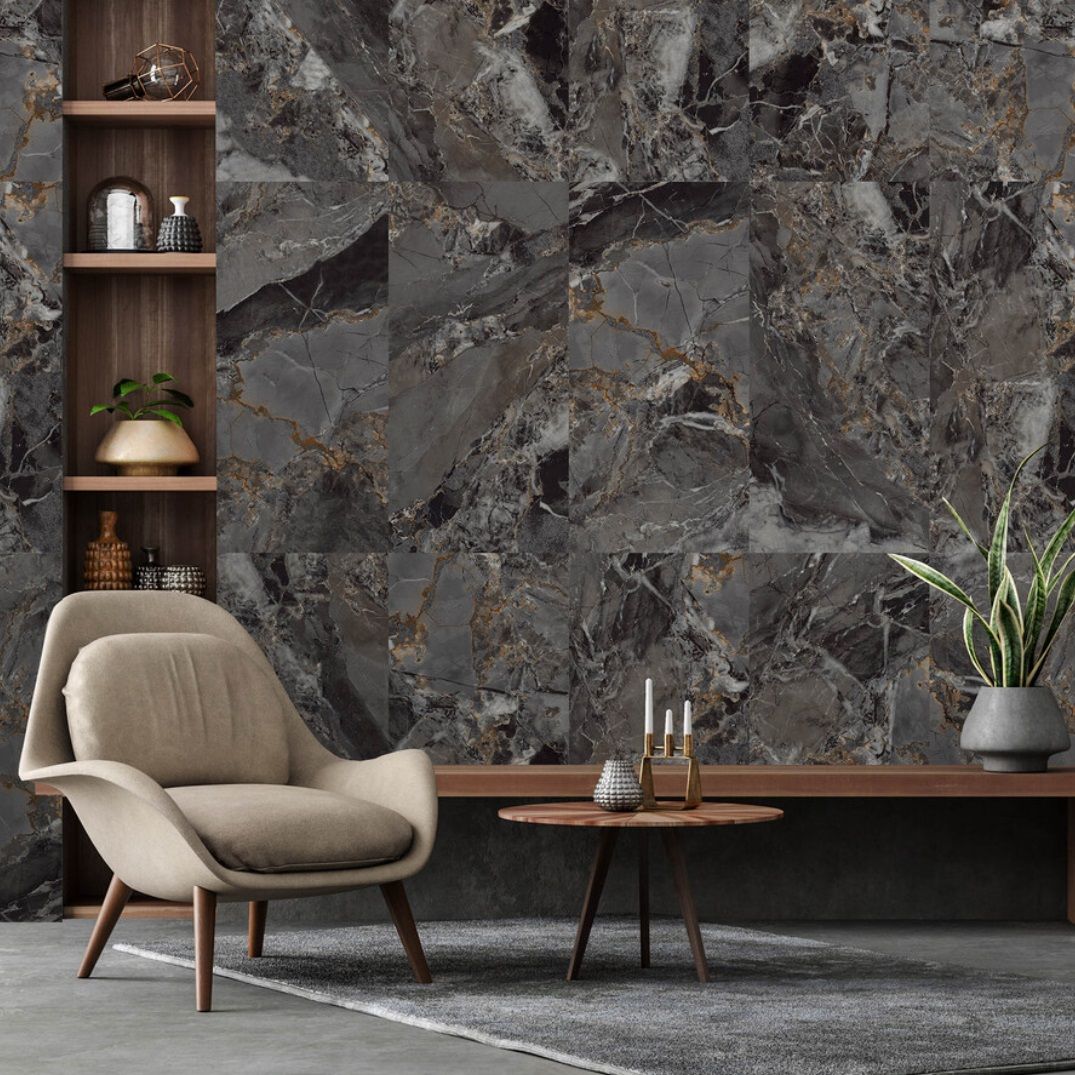 Керамогранит Onlygres MOG502 600x1200 мм темно-коричневый полированный 1,44 м2