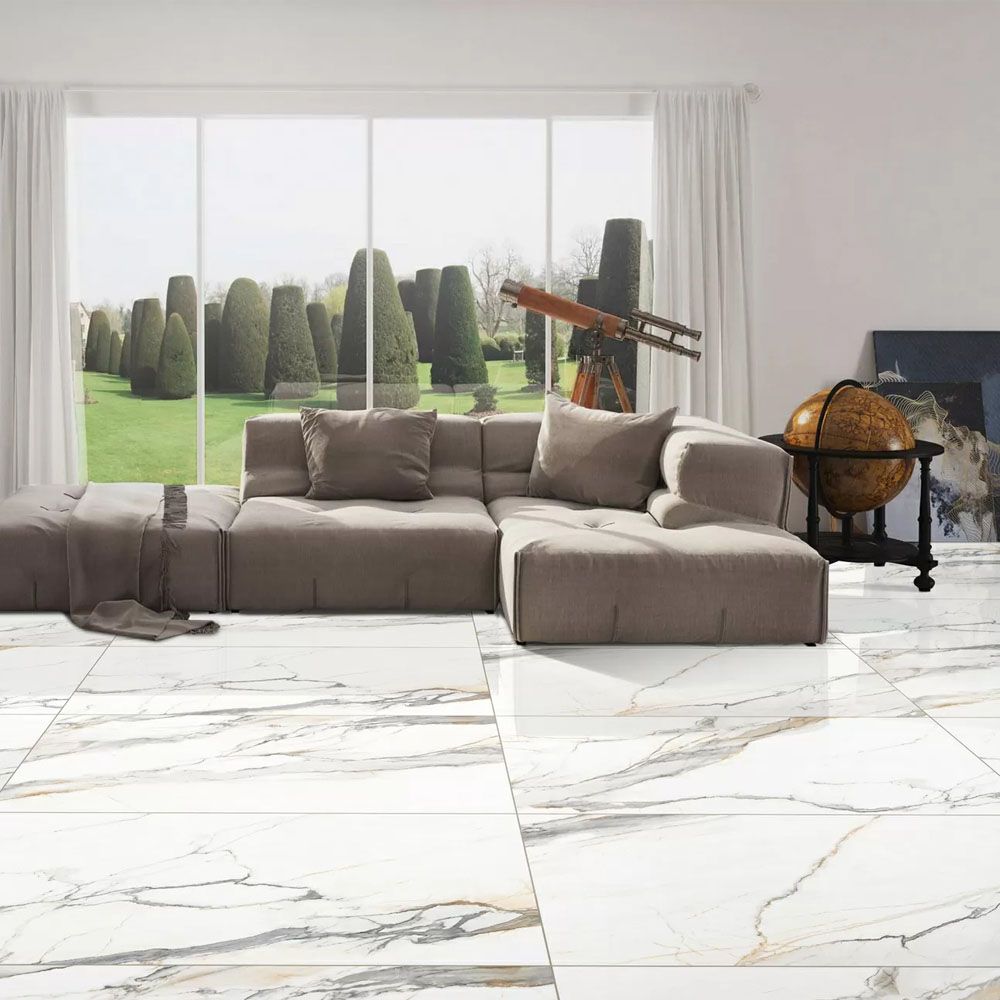 Керамогранит Global Tile Statuario Elite GT120604103MGR 60х120 см белый граниль 1,44 м2