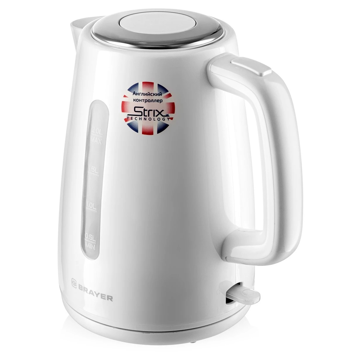 Чайник электрический Brayer 1058BR-WH 2200 Вт 2 л белый