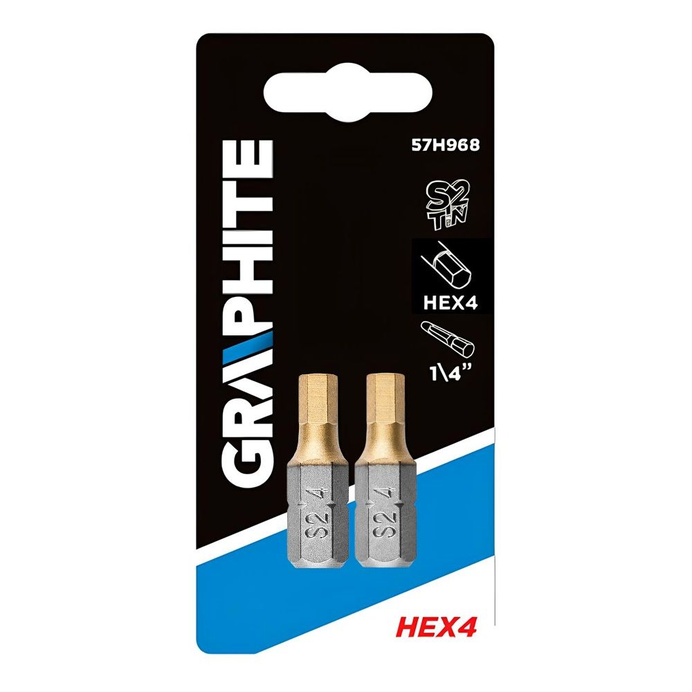 Бита HEX4x25 мм 2 шт