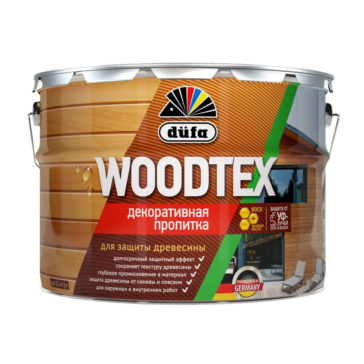 Пропитка Dufa Wood Tex белая 9 л