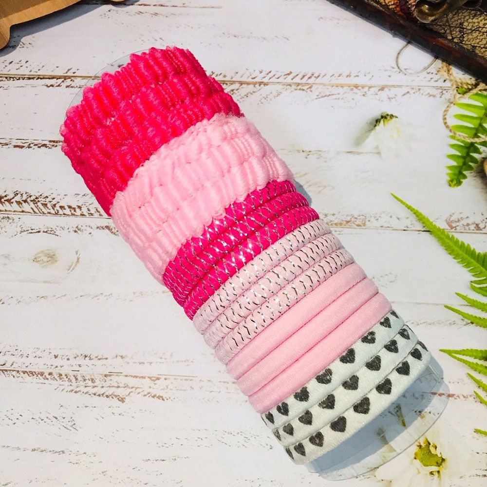 Резинки для волос детские Забава Спиральки розовый d4 см 18 шт в тубе