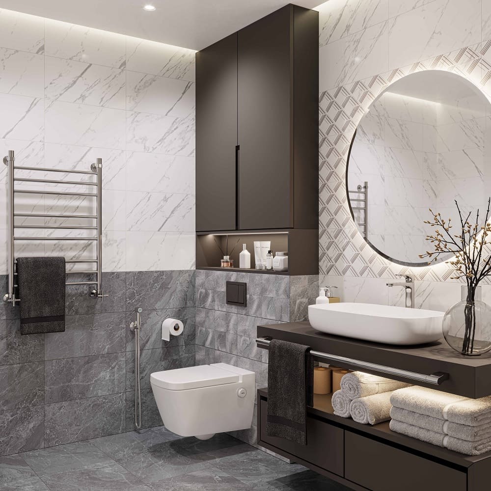 Плитка настенная Axima Флорида верх 25х50 см 8 мм белая серия люкс 1,25 м2