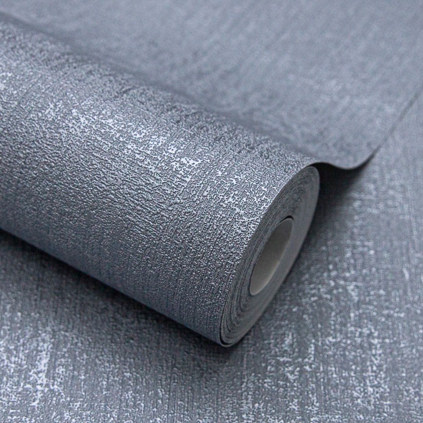 Обои WallSecret Hudson 9084-15 синие лен 1,06х10,05 м