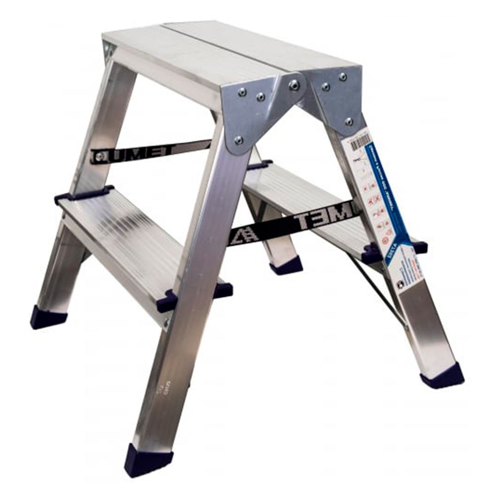 Стремянка алюминиевая двусторонняя 2 ступени