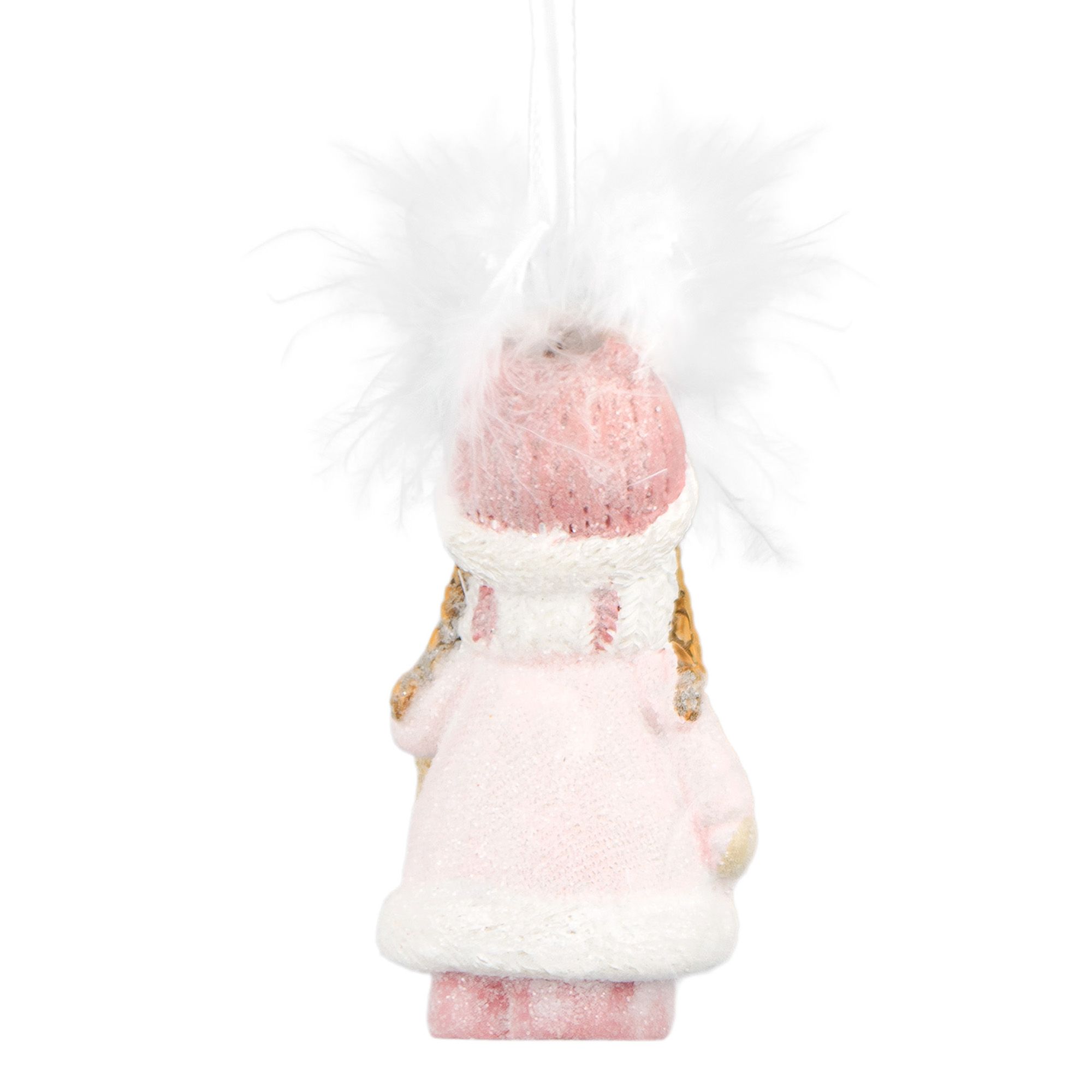 Украшение новогоднее Девочка 3,5х8х4,5 см розовый 2 вида 806543