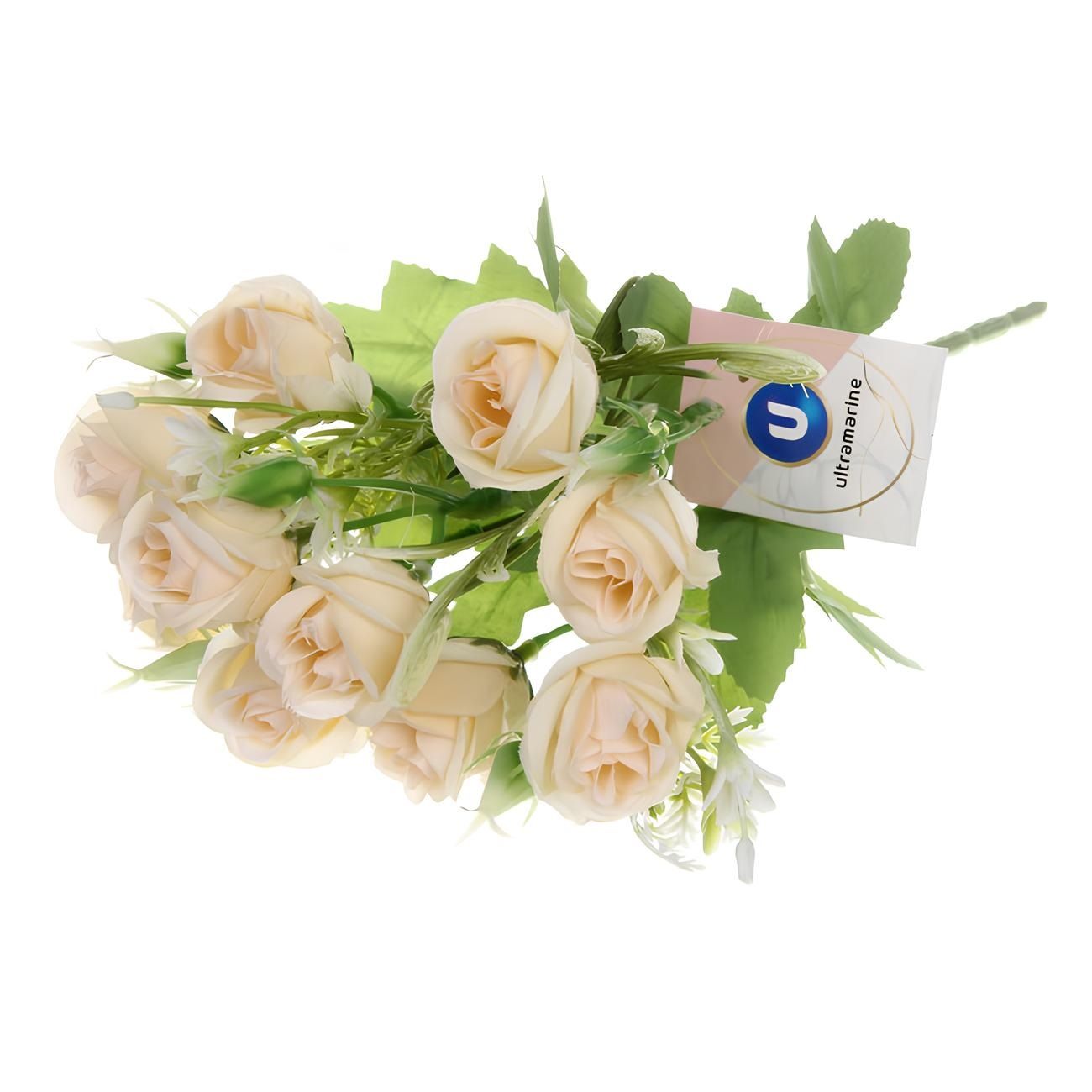 Цветы искусственные Летняя фантазия Розы 30 см бежевые