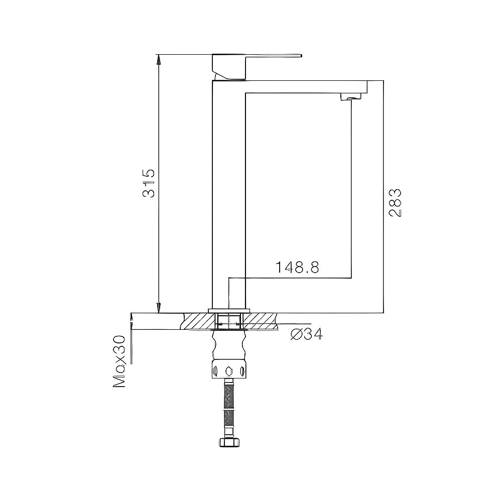 Смеситель для отдельностоящей раковины Haiba HB11803 однорычажный