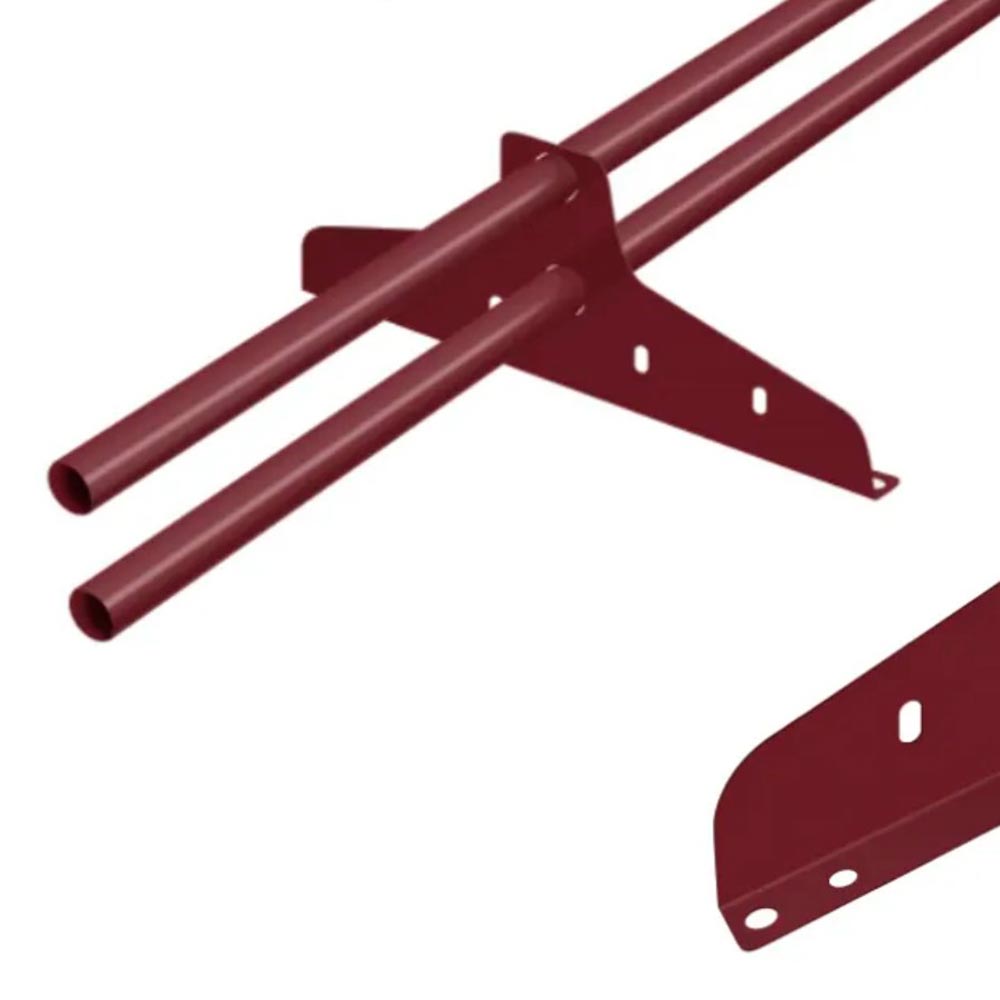 Кронштейн универсальный для снегозадержателя 25 мм RAL 3005 красный