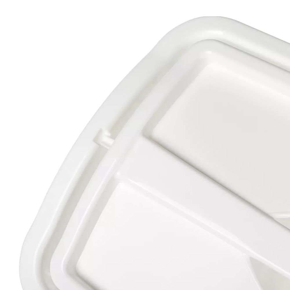 Корзина для белья узкая с поворотной крышкой 38 л 43х26х58 cм белая