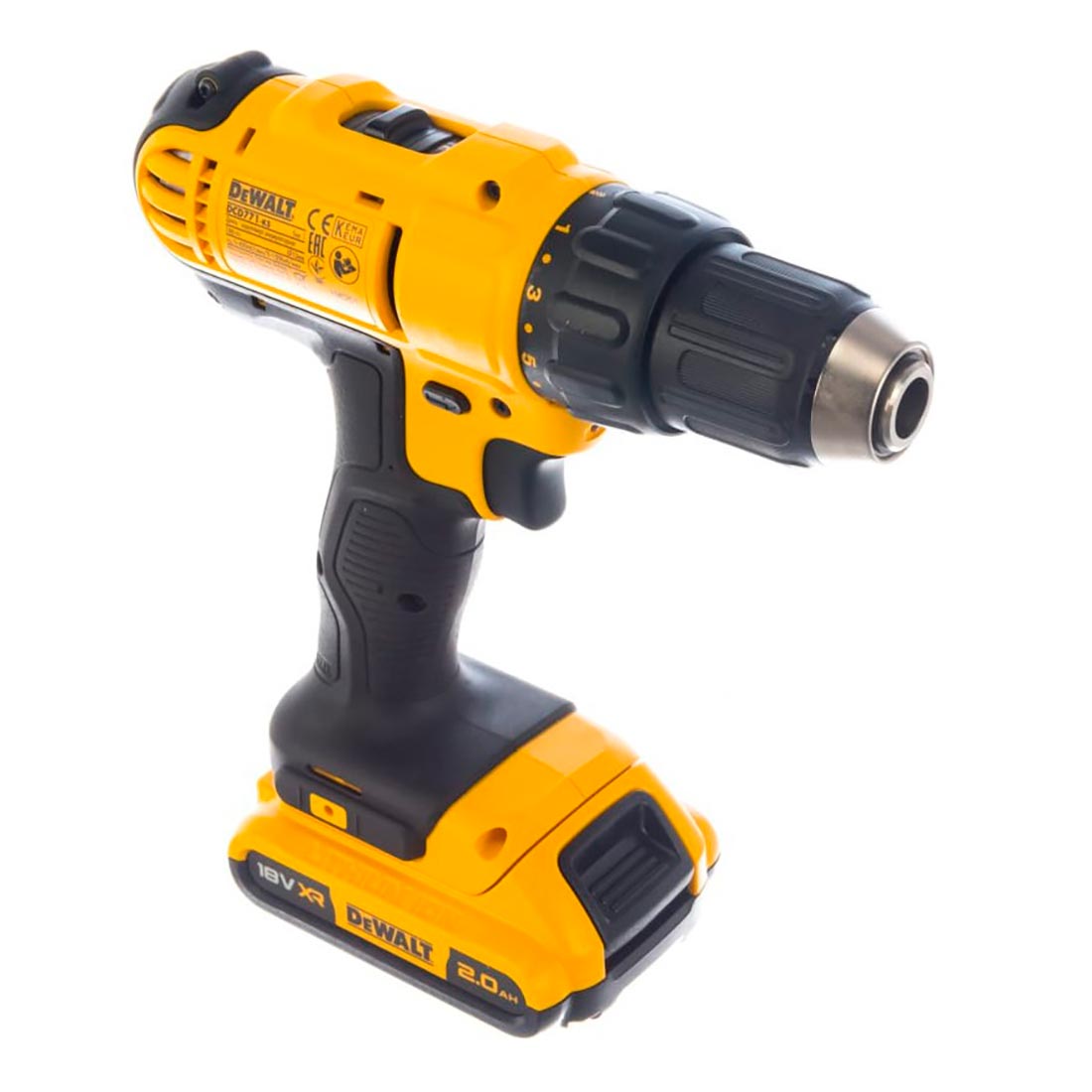 Дрель-шуруповерт аккумуляторная DeWalt DCD 771 D2 18В 2х2Ач 42 Нм