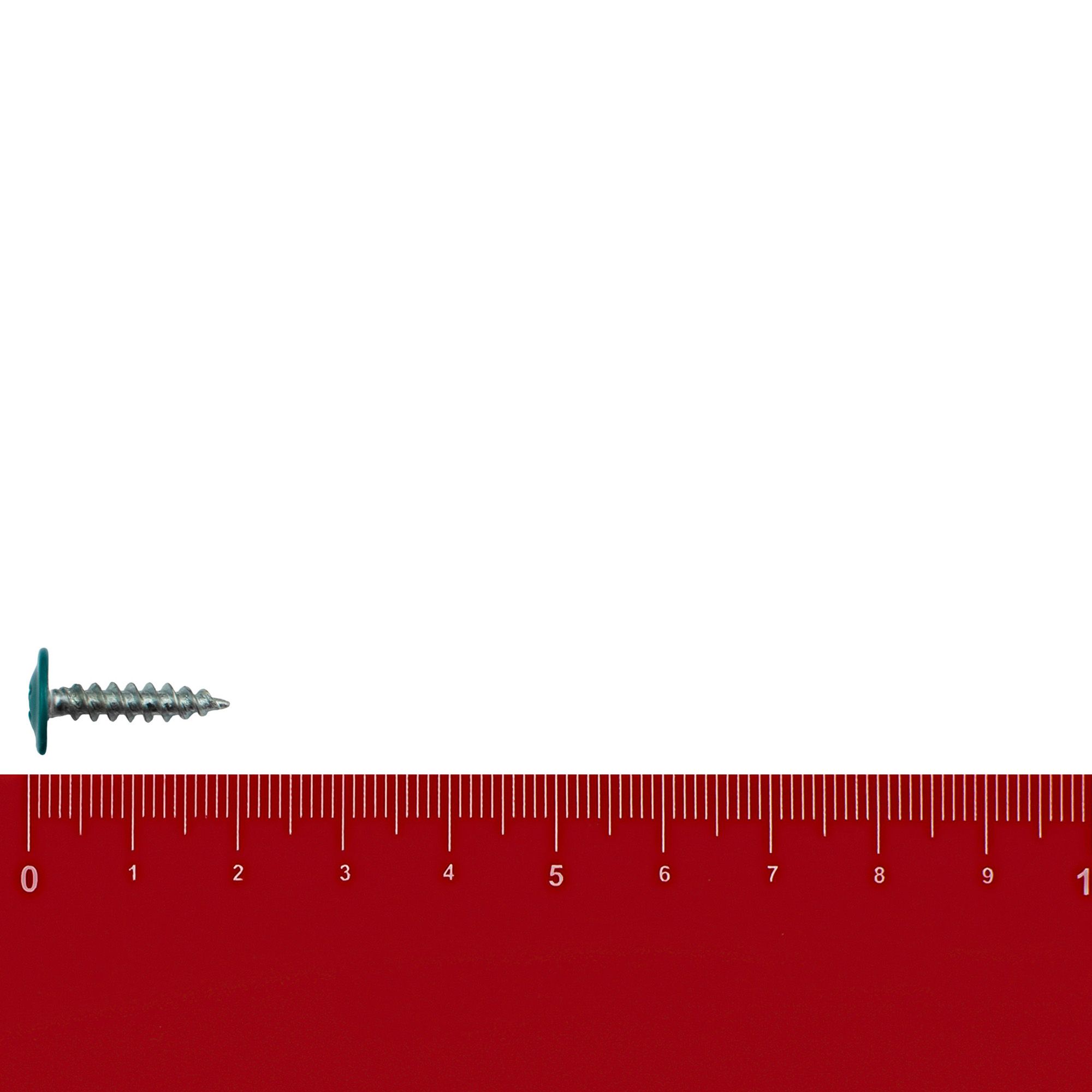 Саморез прессшайба 4,2х19 мм острый бирюза RAL 5021 вес